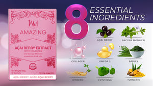 Amazing Açai Berry Extract with Collagen & Bacopa Monieri